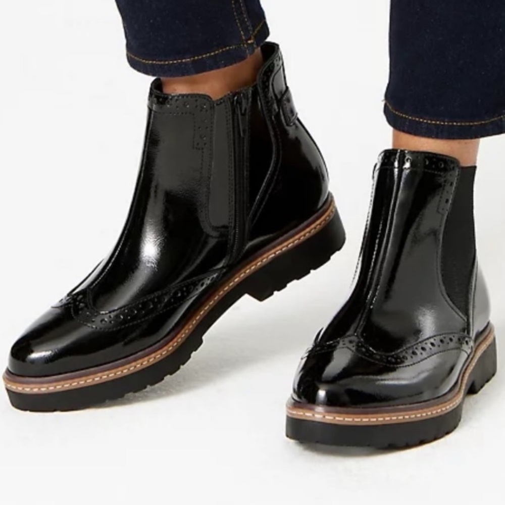 Waterproof Leather Oxford Brogue Chelsea Boots